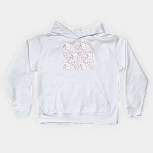 Cute cats, children's textiles, cats and hearts Kids Hoodie